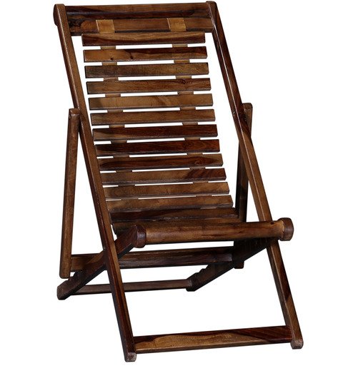 Handcrafted Wooden Folding Lounge Chair